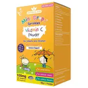 Natures Aid Mini Drops Sprinkles, Vitamin C Powder, 90 g