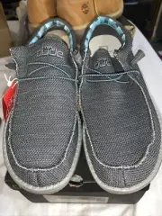 Hey Dude Men's Wally Sox Charcoal | Men’s Shoes | Men's Slip on Loafers | Light