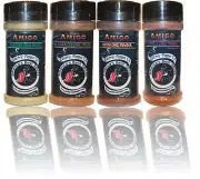 Chili Powder Gift Set Jalapeño Chipotle Ancho Aji Amarillo Hot Spice Gift 4 Pack