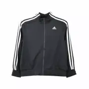 Adidas Girl's Full Zip Track Jacket - Black - Size XL(16)