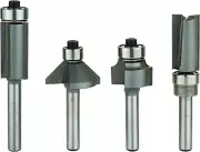 #404 4 Piece Compact Router Bit Set, 1/4" Shank