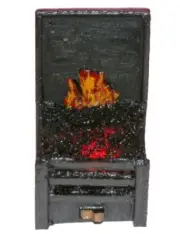 Dolls House Small Glowing Coal Fire Light up Miniature Fireplace Accessory 12V