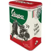 Nostalgic Art 17.5cm/1.3L Clip Top Tin Metal Storage Vespa The Italian Classic