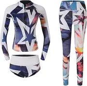 T TOOYFUL Shorty Wetsuit Women Front Zipper Wetsuit Top Wetsuit Jacket, Shorts, Pants for Diving Snorkeling Surfing Rowing Kayaking - M