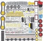 Habow 852pcs Technic-Parts Gears-Axle-Pin-Connector Compatible with Lego-Technic, Shock-Absorber Wheels Chain Link Frame Joints Differential Engine Kit. MOC Pieces for Toy Building Sets