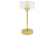 Boyle Rechargeable LED Portable Table Lamp with Acrylic Drum Shade 15x15x32cm