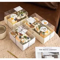 在飛比找蝦皮購物優惠-PVC 透明蓋 蛋糕捲盒 半捲盒 包裝盒 瑞士捲蛋糕盒  半