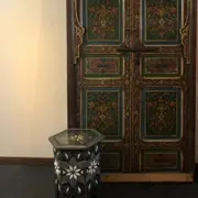 Fez Furniture & Homewares Sultan's Hexagonal Side Table with Bone Inlay