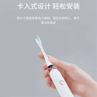 Soocare/素士聲波電動牙刷頭兩支裝 通用清潔型 小米X1/X3/X5深度敏感美白拋光清潔刷頭aejay優品店