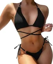 [Generic] Swimwear for Teens Women Crisscross Slimming High Waist Bikini Sexy Mesh 2 Piece Swimsuits Plus Size Swim Dresses for Women Underwire
