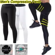 Mens Compression Base layer Thermal Skin Tights Running Gym Yoga Active Pants.