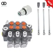 3 Spool 11GPM Hydraulic Directional Control Valve Double + Conversion Plug