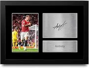 HWC Trading FR A4 Antony Gifts Printed Signed Autograph Picture for Football Fans and Supporters - A4 Framed