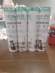 4 Pack Large Lint Roller Refill Suitable for Most Large Rollers mega Rollers ...