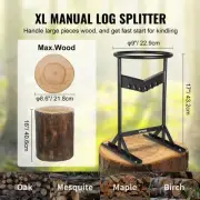Firewood Kindling Splitter V Shaped Blade Manual Log Splitter Heavy Duty Steel