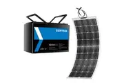 Gentrax 12V 100Ah Lithium Battery + 12V 250W Flexible Solar Panel