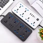 Power Multi Tap Plug EU US UK Outlet Power Strip with 1.8m Cord AC Type C USB