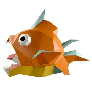 食人魚頭套 立體紙模型 手工 DIY 摺紙 折紙 紙製品 派對 活動 紙面具 變種魚 動物 魚類 萬聖節