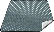 Joitme White Polka Dots Blue Outdoor Beach Blanket, Oxford Picnic Blankets, Stadium Blankets