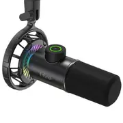 Dynamic Microphone with Tap-to-mute Button Rgb Light Headphone Jack