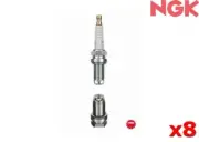 NGK Spark Plug FOR Smart Cabrio 2002-2004 0.6 (450) Convertible BKR6EKE x8