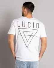 [Lucid] Lucid Men's Stenciled T-Shirt in White Size 2XL 2XL White
