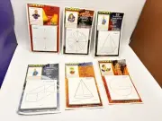 Lot Of Six Mini Plot Graph Papers Restickable - CONIC PLOT, SPHERICAL PLOT,