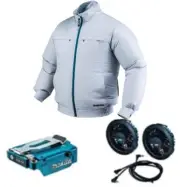 Makita Cooling Fan Jacket FJ216DZ With Fan,Battery Holder Set S~4L Size 14.4/18V
