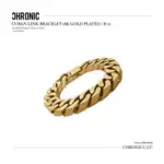 CHRONIC CUBAN LINK BRACELET 18K GOLD PLATED / B-13 (20CM)