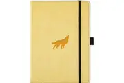 Dingbats Wildlife: A5+ Cream Wolf Notebook - Plain