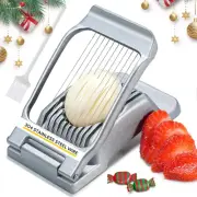 Egg Slicer, Christmas Gift- Heavy Duty Stainless Steel Wire Egg Slicer for Hard