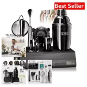 Ultimate Home Bartender Kit - 14-Piece Cocktail Tools with Elegant Bamboo Holder