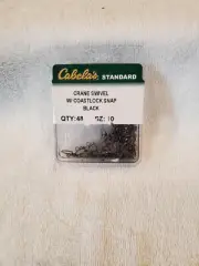 CABELAS Crane Swiven w/Coastlock Snap - Bx of 48 - Sz 10