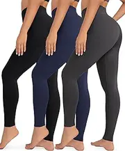 [VALANDY] High Waisted Leggings for Women Stretch Tummy Control Workout Running Yoga Pants Reg&Plus Size
