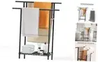 44" Tall Standing Towel Racks for Bathroom, 3 Tier Towel Rack with Basket,