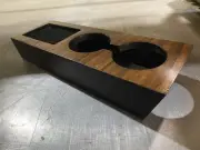 Mercedes W116 Center Console Cup Holder Insert Real Zebrano Veneer.