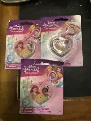 3 -DISNEY PRINCESS LED FLASHLIGHT KEYCHAIN CLIP Belle Tiana Rapunzel Tangled NEW