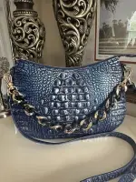Brahmin Mod Shayna Kyanite Melbourne NWT Bag With Chain And Leather Stap