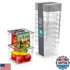 Sorbus Medium Plastic Storage Bins with Lids - for Kitchen Organization, Pant