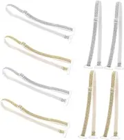 [COLLBATH] Ft Bra Straps Replacement 4 Pairs Elastic Bra Straps Bra Strap Adjuster for Comfortable and Secure Fit