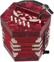 20 Buttons Professional Concertina, Accordion With Adjustable Hand Strap, Carrying Bag, Beginner Musical Instrument, For Daily Practice Stage Performance
