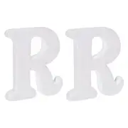 Foam Letters R Letter EPS White Polystyrene Letter Foam 100mm/4 Inch, Pack of 2