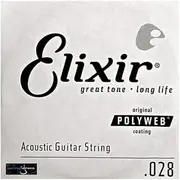 [Elixir] Strings Acoustic Guitar String POLYWEB Coating .028