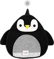 3 Sprouts Bath Storage - Penguin, Black