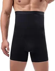 [Generic] Men Tummy Control Shapewear Shorts High Waist Slimming Body Shaper Girdle Compression Underwear Boxer Brief