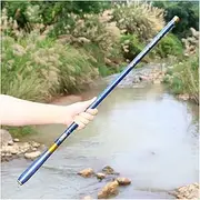 Fishing Pole Retractable Hand Pole, Hand Fishing Rod Super Hard Carbon Fiber Carp Telescopic Stream Pole Freshwater River (Color : Blue, Size : 2.7M)