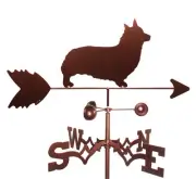 Welsh Pembroke Corgi Weathervane With Garden Mounting