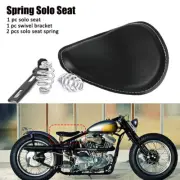 Motorcycle 3'' Spring Solo Bracket Seat For Harley Chopper Bobber Custom Black