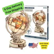 DIY 3D Wooden Puzzle World map Toy Gift Luminous LED Light Children Adult Toys