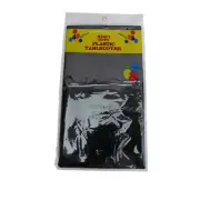 12 x Black Colour Rectangle Plastic Table Cloth Cover Wedding Birthday Party